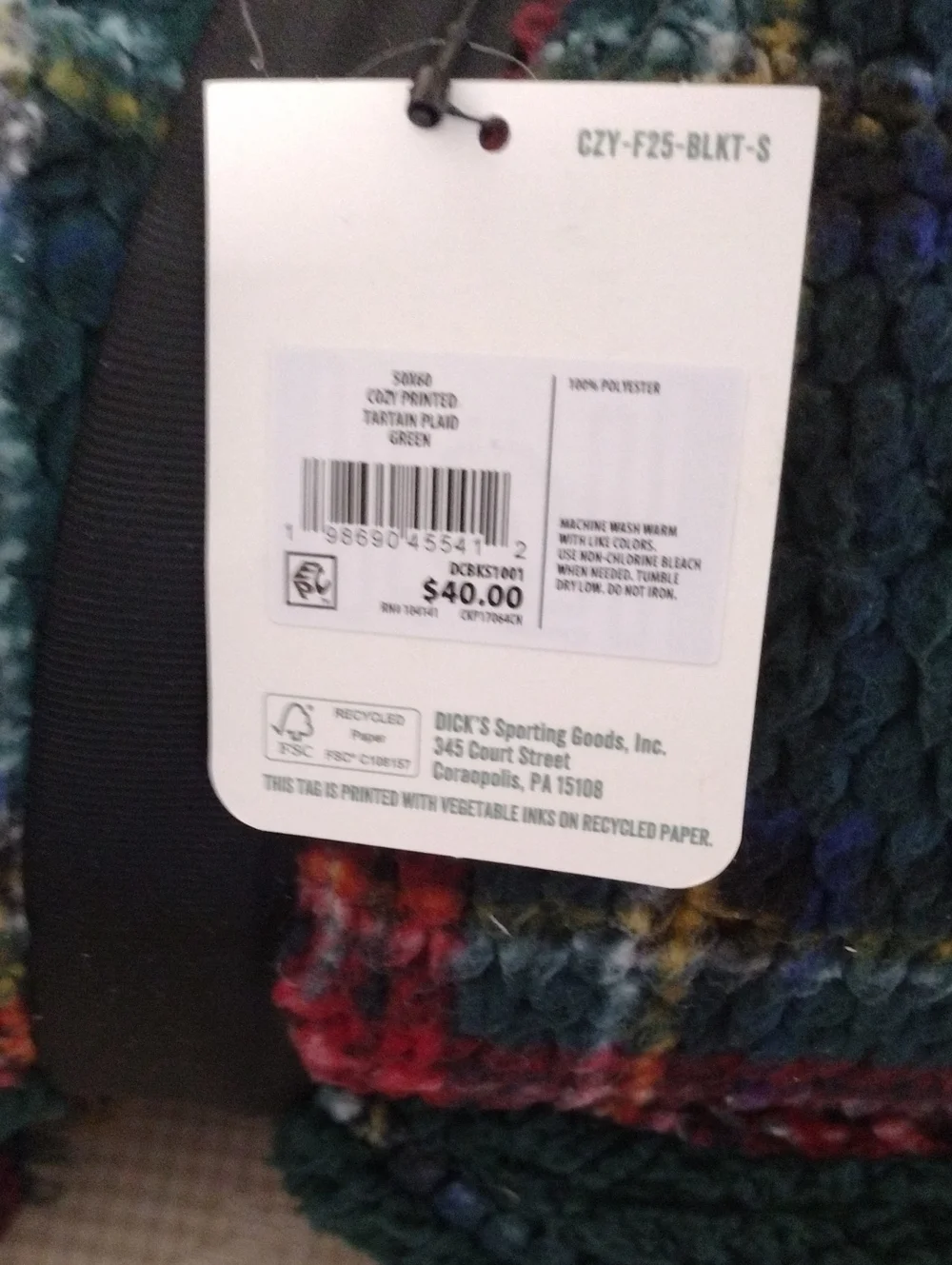Cozy Plaid Sherpa Throw Blanket Roll 50